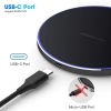 Fast Qi Wireless Charger Pad for iPhone 14 13 12 11 X Pro Max Samsung Galaxy S22 S21 Xiaomi Wireless Charging Dock Station