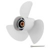 Outboard Propeller, Upgrade OEM 15 Spline Tooth Aluminum Outboard Boat Propeller Fit Yamaha Engines 50-130 HP, 4-1/4" Gearcase, 3-Blade