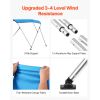 3 Bow Boat Bimini Tops, 600D Polyester Canopy with Aluminum Alloy Frame, Waterproof & Sun Shade Boat Awning Canopy with Storage Bag, 2 Support Poles