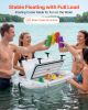 Floating Cooler, 40 QT Floating Ice Chest with Dry Storage, Wheels & Tow Rope, Premium LLDPE Amphibious Drink Cooler for Water & Land