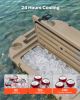 Floating Cooler, 40 QT Floating Ice Chest with Dry Storage & Tow Rope, Premium LLDPE Amphibious Drink Cooler for Water & Land