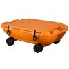 Floating Cooler, 40 QT Floating Ice Chest with Dry Storage, Wheels & Tow Rope, Premium LLDPE Amphibious Drink Cooler for Water & Land