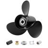 Outboard Propeller, Upgrade OEM 15 Spline Tooth Aluminum Outboard Boat Propeller Fit Mercury Engines 40-140 HP, 4-1/4" Gearcase, 3-Blade