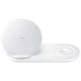 Wireless QI Phone+Watch Charger For iPhone Samsung Duo Dock Dual Fast Charging (Model: For Mobile Phone & Airpods or 2 Mobile Phone, Color: Black)